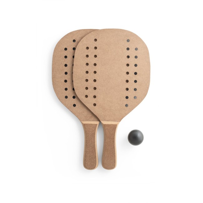 Raquete de praia em MDF com bola inclusa para Brindes Personalizados H980144