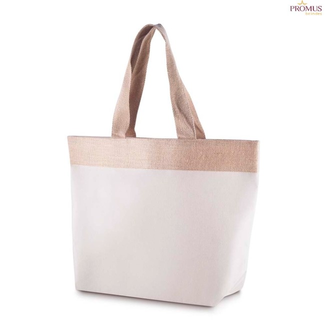 Sacola em Algodão e Juta 220g/m² Personalizada H3193