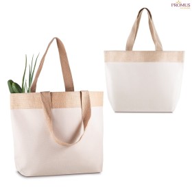 Sacola em Algodão e Juta 220g/m² Personalizada H3193