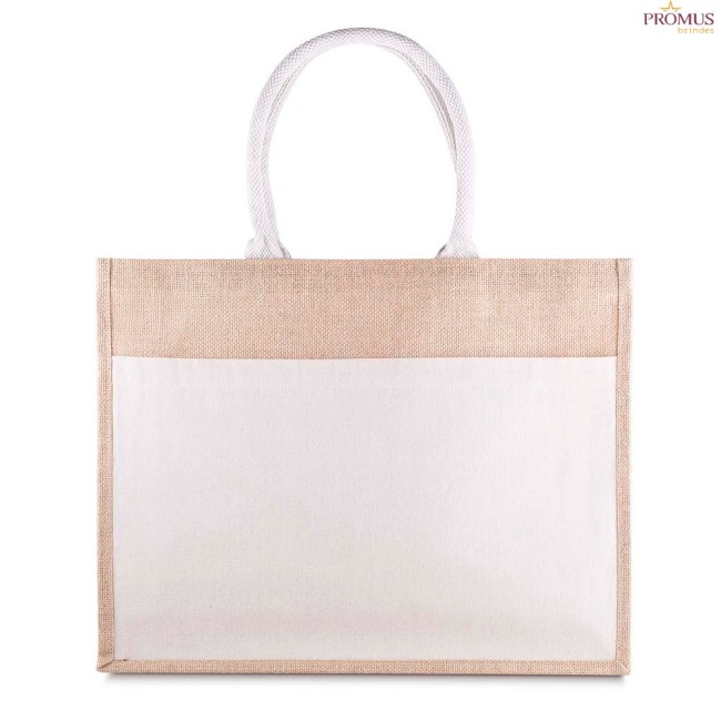 Sacola em algodão e Juta 220g/m² Personalizada H3194
