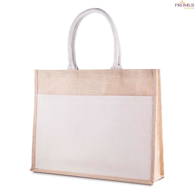 Sacola em algodão e Juta 220g/m² Personalizada H3194