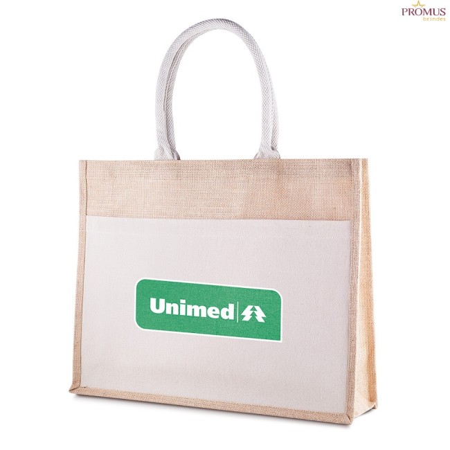 Sacola em algodão e Juta 220g/m² Personalizada H3194