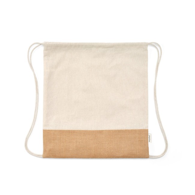 Sacola Tipo Mochila 70% Algodão reciclado e 30% poliéster reciclado (180 g/m²) com base em juta H920344