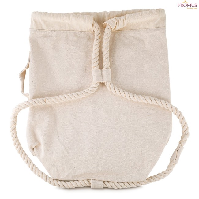 Sacola Tipo Mochila em Algodão 450g/m² Personalizada - H3226