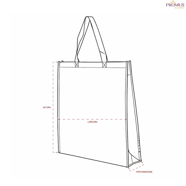 Sacola TNT Metalizada Personalizada - H3593