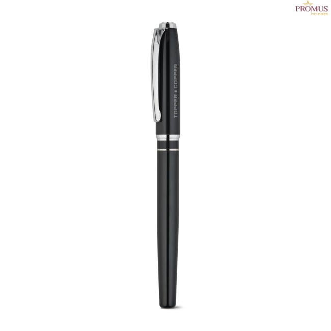 Set Premium de Canetas Esferográfica e Roller em Cobre e Inox Personalizado H910992
