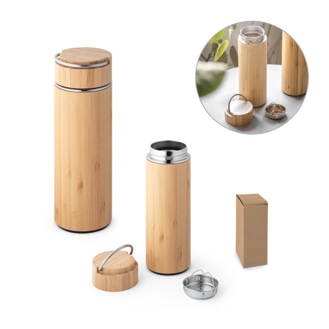 Squeeze em bambu e aço inox Personalizado H940239