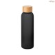Squeeze em Vidro Fosco 520 mL com Tampa em Bambu Personalizado H940397