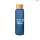 Squeeze em Vidro Fosco 520 mL com Tampa em Bambu Personalizado H940397