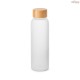 Squeeze em Vidro Fosco 520 mL com Tampa em Bambu Personalizado H940397