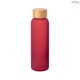Squeeze em Vidro Fosco 520 mL com Tampa em Bambu Personalizado H940397