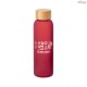 Squeeze em Vidro Fosco 520 mL com Tampa em Bambu Personalizado H940397
