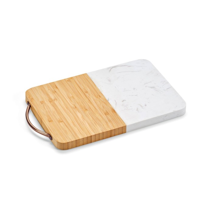 Tábua de Corte em Bambu e Mármore em Formato Retangular Personalizado - H940341