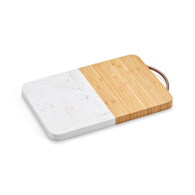 Tábua de Corte em Bambu e Mármore em Formato Retangular Personalizado - H940341