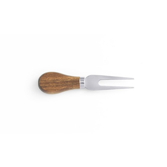 Tábua de Queijos em Madeira de Acácia com 2 Utensílios em Madeira de Acácia e Aço Inox Personalizada H540293