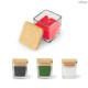 Vela Aromática 50 g em Copo de Vidro com Tampa de Bambu Personalizada H950096