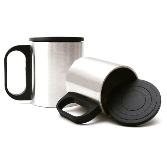 Caneca Inox com Tampa Personalizada H537