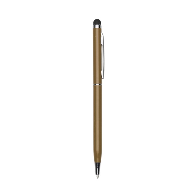Caneta metal fina com ponteira touch Personalizada para Brindes H1658
