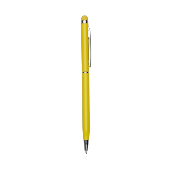 Caneta metal fina com ponteira touch Personalizada para Brindes H1658