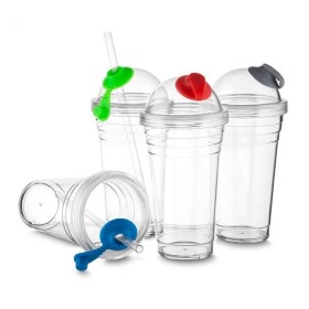 Copo de pvc com tampa capacidade 600 ml Personalizado H1338