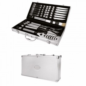 Kit churrasco 17 Peças em Inox Personalizado para Brindes H514