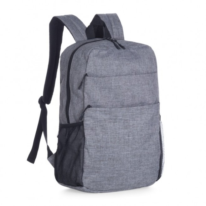 Mochila de nylon com compartimento para notebook Personalizada H1675