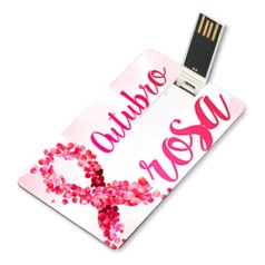 Pen Drive Cartão Personalizado para Outubro Rosa H213O