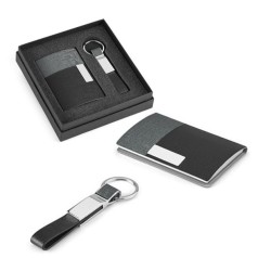 Kit de Porta Cartões e Chaveiro Personalizado para Brindes H93314
