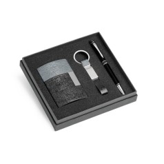 Kit de porta cartões, chaveiro e esferográfica Personalizado para Brindes H93315