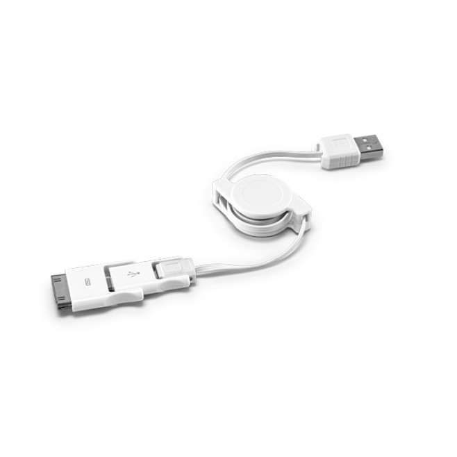 Cabo USB retrátil 3 em 1 Personalizado para Brindes H97313