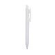 Caneta pvc corpo branco com detalhes no acionador e destravador colorido Personalizada para Brindes H1515