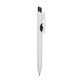 Caneta pvc corpo branco com detalhes no acionador e destravador colorido Personalizada para Brindes H1515