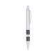 Caneta pvc inteira prata com detalhes inferiores coloridos Personalizada para Brindes H1392