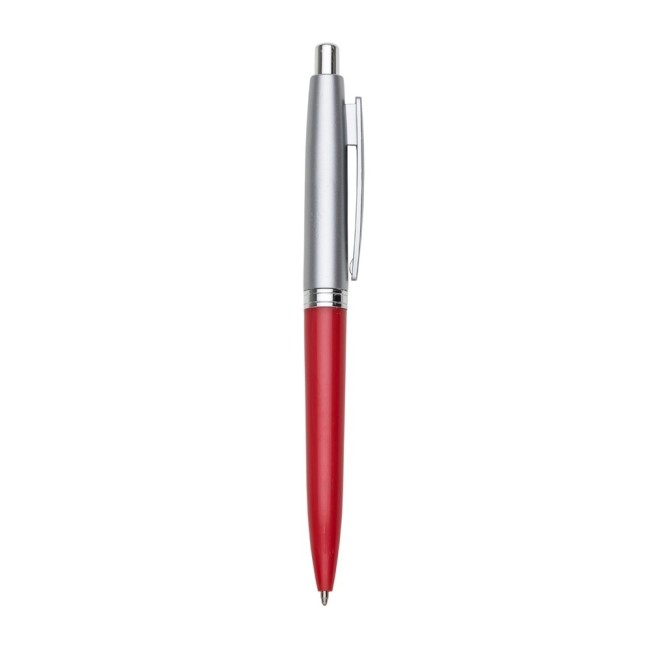 Caneta pvc prata com detalhe colorido Personalizada para Brindes H1451