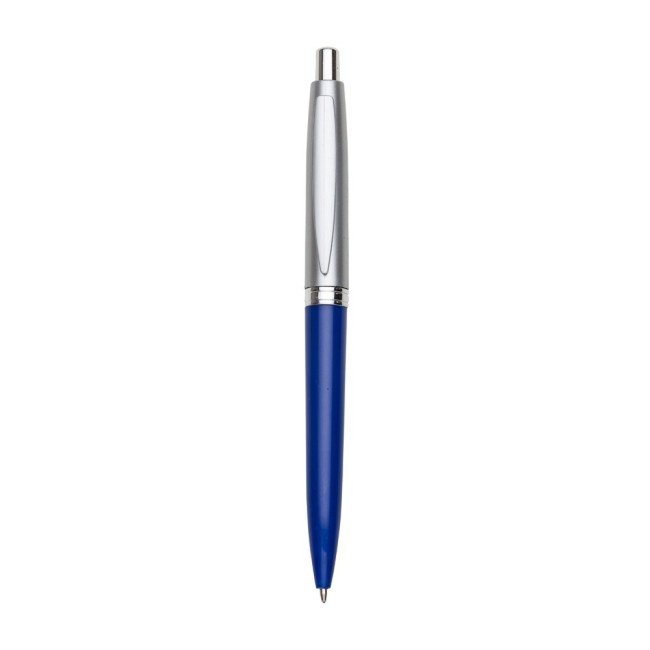 Caneta pvc prata com detalhe colorido Personalizada para Brindes H1451