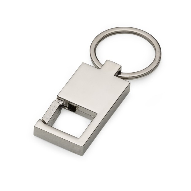 Chaveiro de metal brilhante/espelhado com mosquetão Personalizado para Brindes H1532
