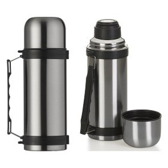 Garrafa térmica 1 litro em inox com tampa rosqueável Personalizada para Brindes H1193