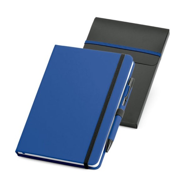Kit Caderno em Couro Sintético e Caneta para Brinde H930795