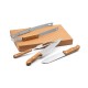 Kit churrasco Personalizado em Aço inox e bambu H940140