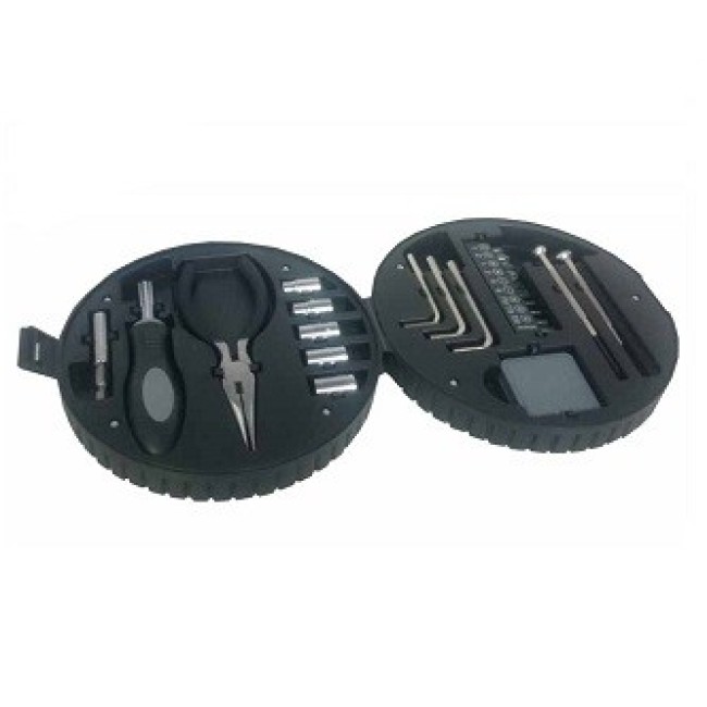 Kit Ferramentas com Estojo Formato de Pneu Personalizada para Brindes H1029