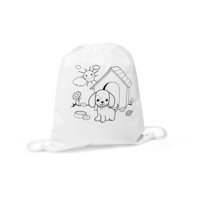 Sacola tipo mochila para colorir personalizada H520619