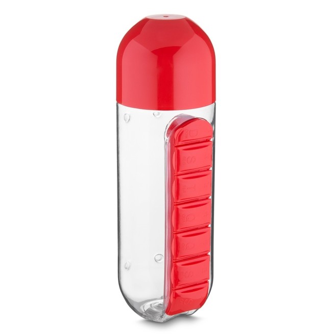 Squeeze pvc 600 ml com porta pilulas destacável Personalizado H1423
