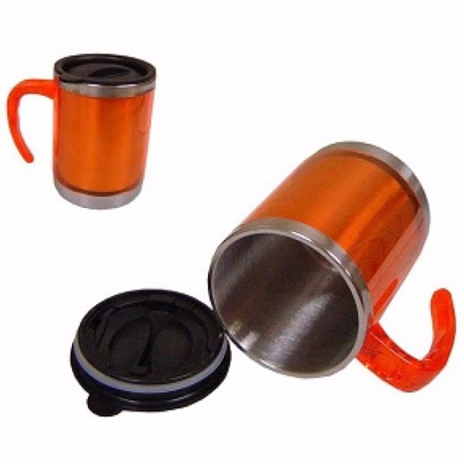 Caneca em pvc e aço inox com alça Personalizada H1047