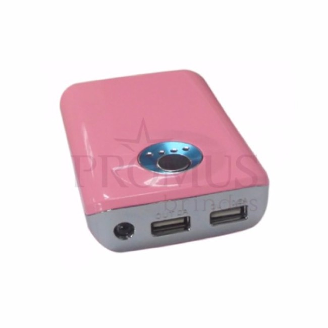 Carregador Power Bank com 2 Baterias Internas Personalizado para Brindes H202