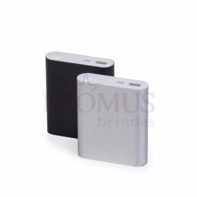 Power Bank de Metal com Entrada USB e Micro-USB Personalizado para Brindes H1063