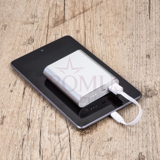 Power Bank de Metal com Entrada USB e Micro-USB Personalizado para Brindes H1063