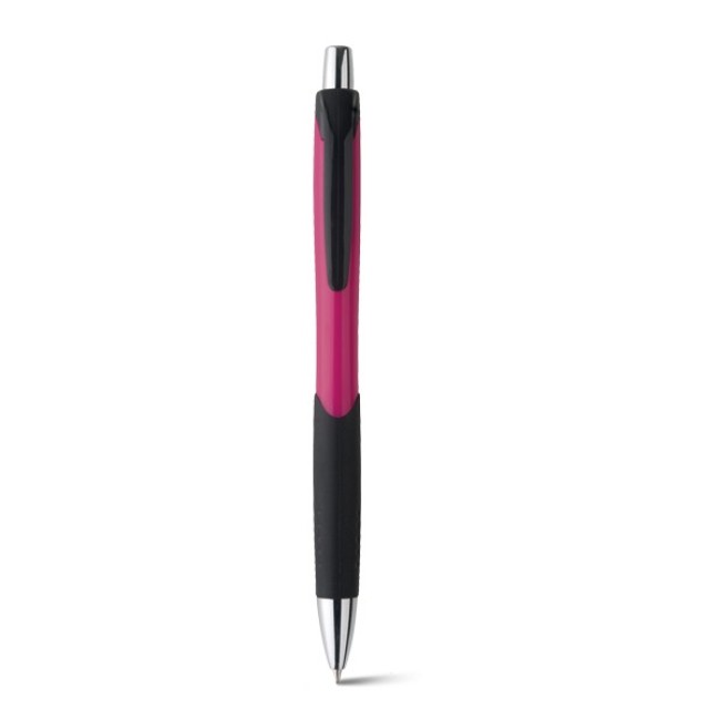 Caneta ABS Com grip Esferográfica Acabamento brilhante Ponteira cromada H91256