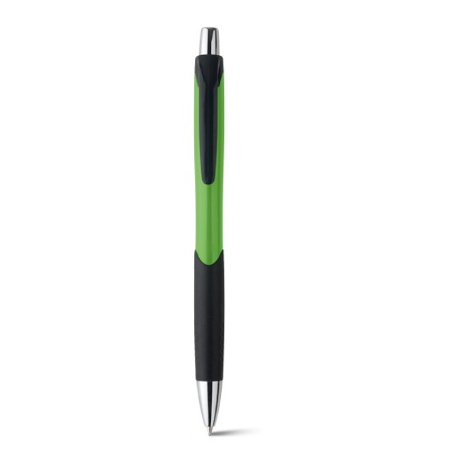 Caneta ABS Com grip Esferográfica Acabamento brilhante Ponteira cromada H91256