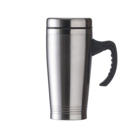 Caneca inox de 450ml, pegador de pvc e parte interna em inox Personalizada para Brindes H1459