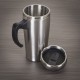 Caneca inox de 450ml, pegador de pvc e parte interna em inox Personalizada para Brindes H1459